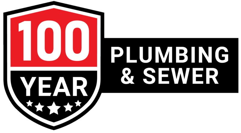 100 Year Plumbing & Sewer Logo